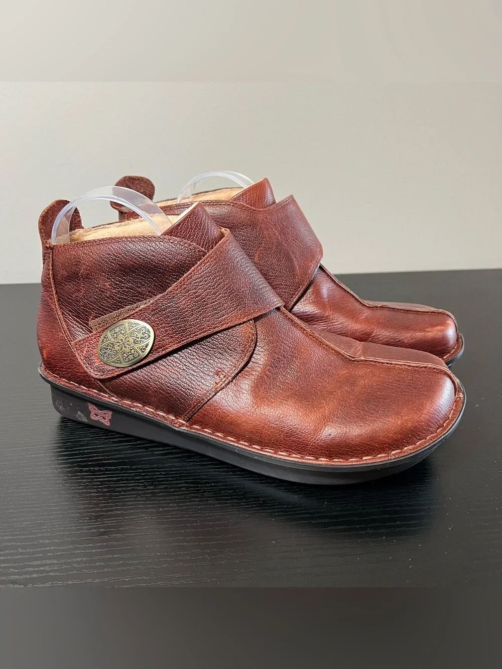 ALEGRIA Women’s Caiti‎ Ankle Boots Brown Leather 41